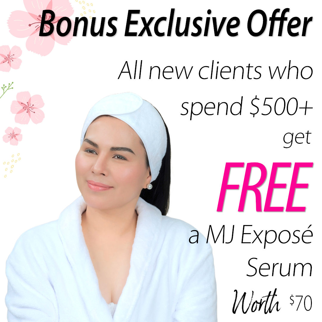 New Clients: Spend $500+ and get a FREE MJ Exposé Serum!