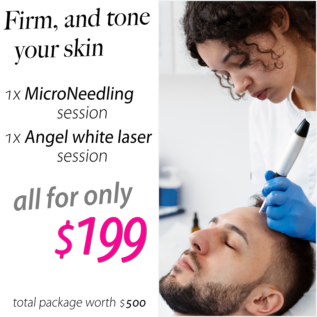 Refresh and revitalise your skin with our exclusive offer: 1x HydraFacial Treatment and 1x Angel White Laser for just $199.