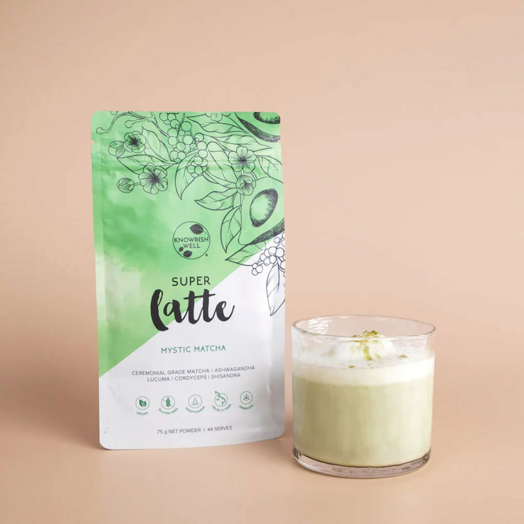 A gentle caffeine boost from organic matcha, adaptogenic herbs, and cordyceps mushrooms. This green coffee alternative is packed with antioxidants and has a creamy texture with an earthy, butterscotch flavour.