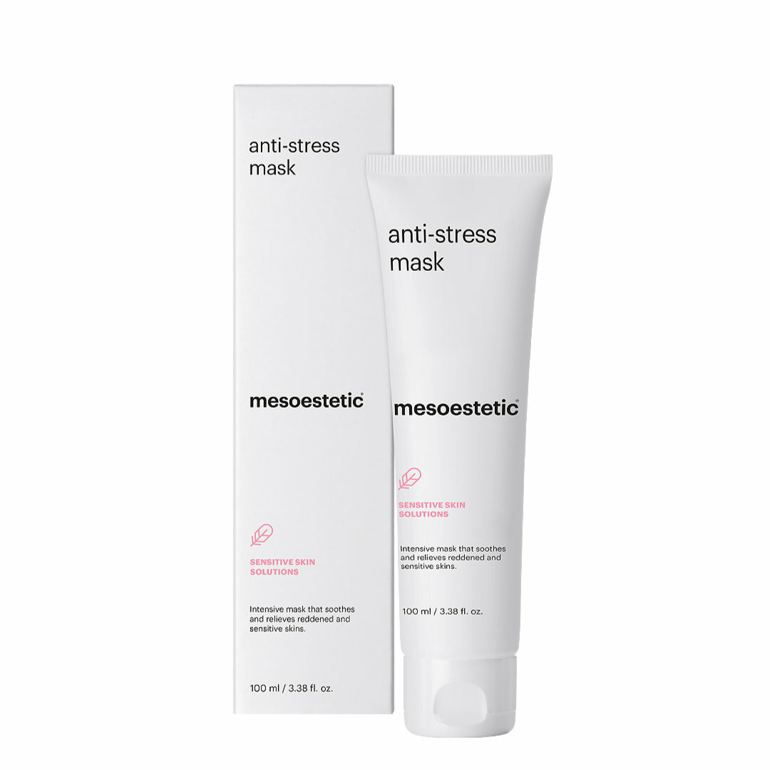 mesoestetic anti-stress mask is an intensive mask that soothes and relieves skin with redness and sensitivity.