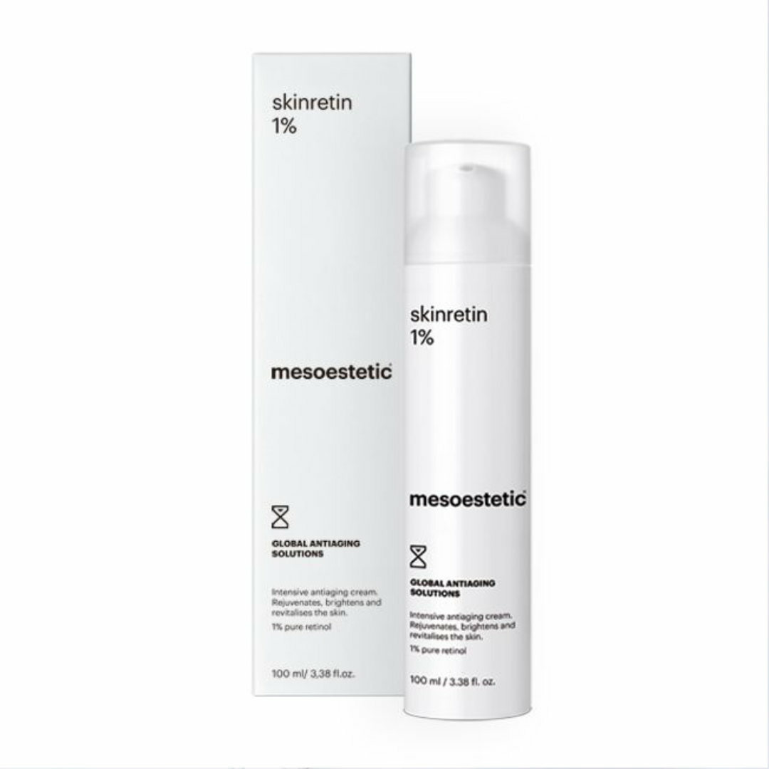 mesoestetic skinretin 1% - is a cream with 1% pure retinol for professional use to prepare the skin for professional treatments and enhance their effectiveness. Regenerates, brightens and revitalises skin.