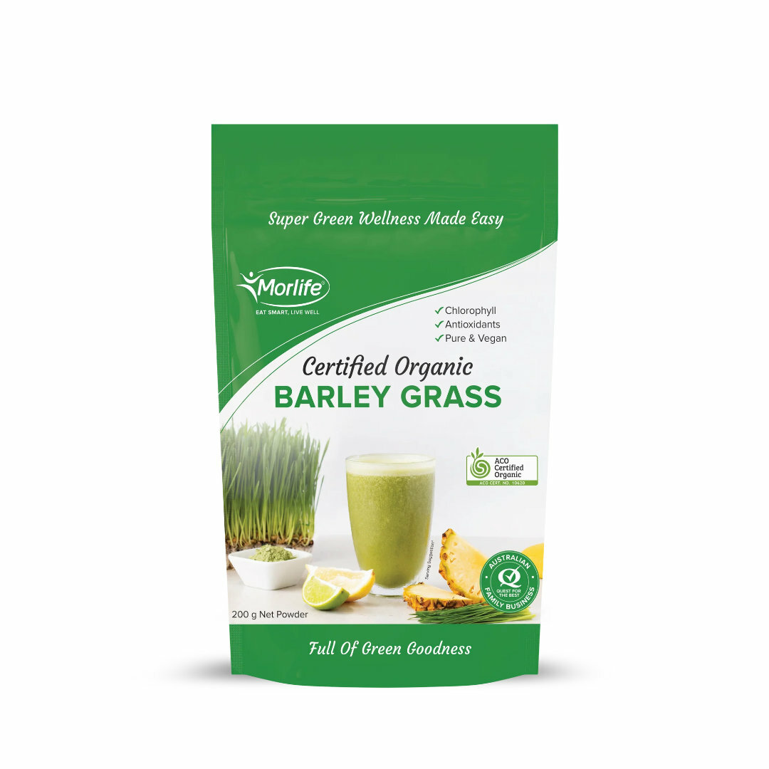 Well renowned for its alkalising and antioxidant properties, Morlife Barley Grass is made from 100% sweet young shoots of barley, which are grown in certified organic conditions.