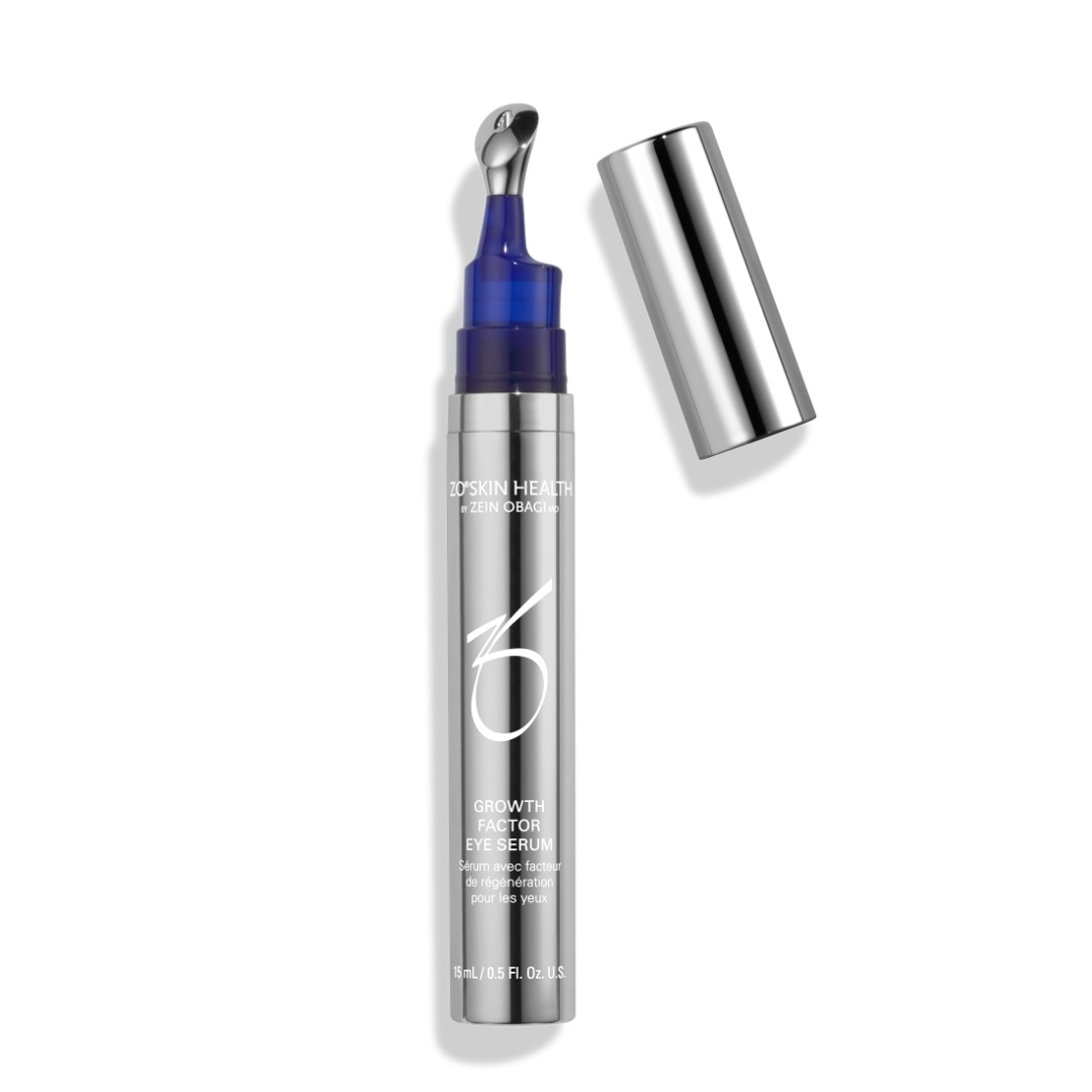 Powered by clinically proven ZO® Growth Factor technology, Growth Factor Eye Serum is designed to help improve the appearance of expression lines, creasing + hollowness while plumping + encouraging healthy skin for a visibly revived look.